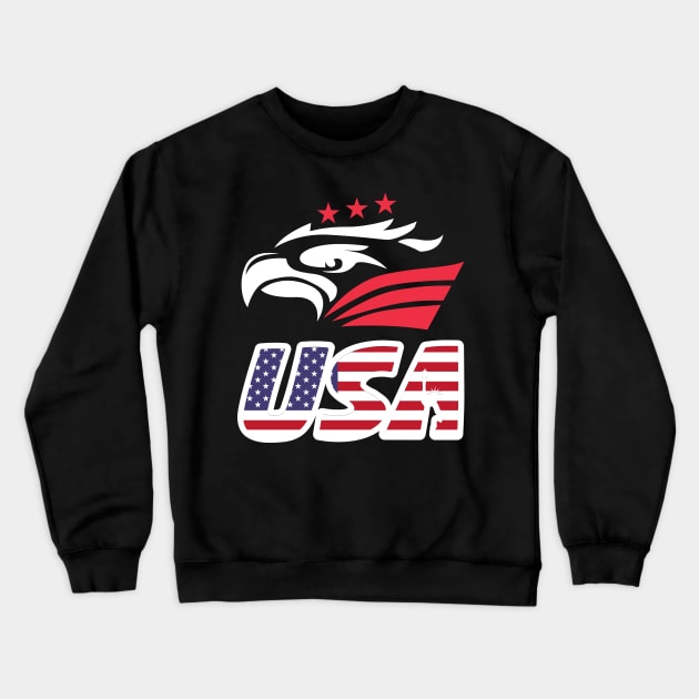 USA Eagle One T-Shirt Crewneck Sweatshirt by EG78